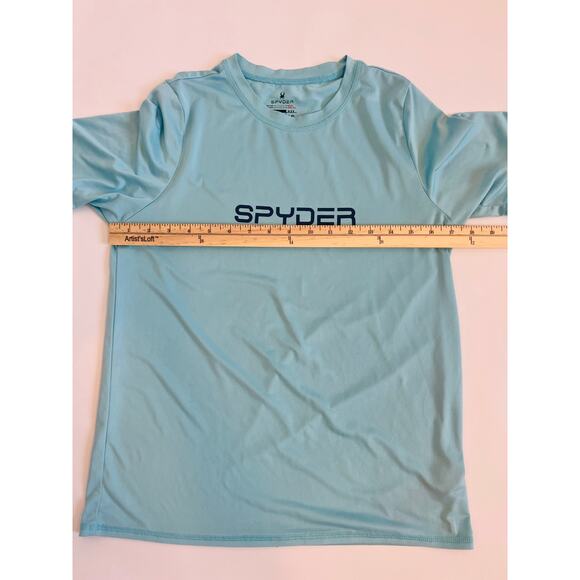 SPYDER UNISEX  SURF SWIM SHORTSLEEVE CREW NECK ATHLETIC SHIRT LIGHT BLUE SIZE L - Picture 5 of 9